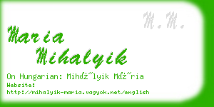 maria mihalyik business card